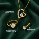 Girlfrind Gift Box- নেকলেস, ফিঙ্গার রিং, নোস পিন ও প্রিমিয়াম গিফট বক্স - Image 2