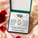 Gift for Wife, Necklace, Finger Ring, Nose Pin With Customized Message Card - Image 4