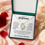 Gift for Girlfriend, Necklace, Finger Ring, Nose Pin With Customized Message Card - Image 4