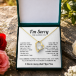 I’m Sorry Gifts For Her, Love Necklace, Earring, Nose Pin With Customized Message Card - Image 2