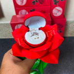 Red Rose Finger Ring & Nose Pin Box - Image 3